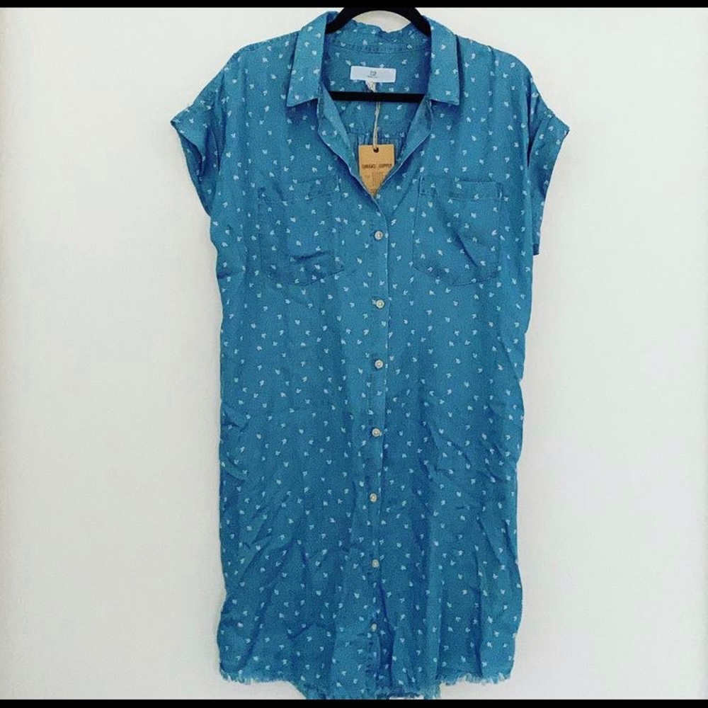 Robe-chemise effet jeans